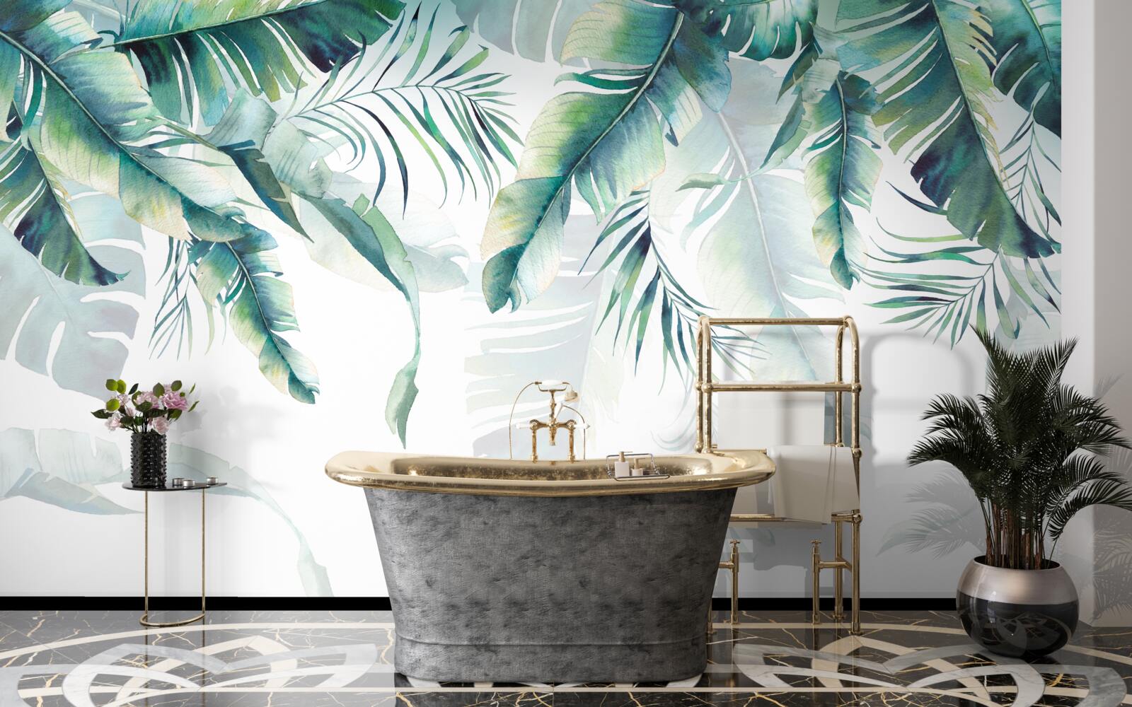 Fototapet frunze verzi tropicale