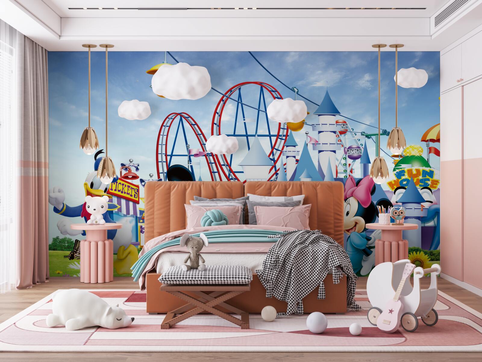 Fototapet personajele principale ale disney