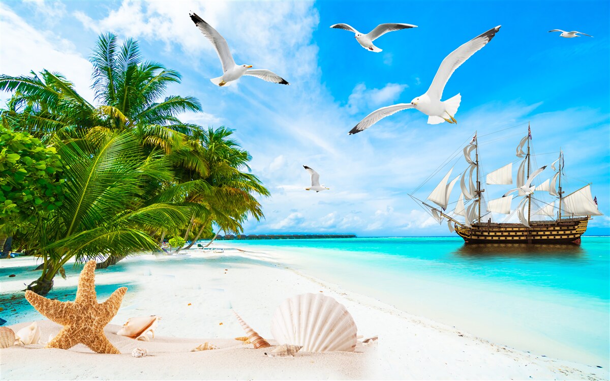 Fototapet moor pe o insulă pustie