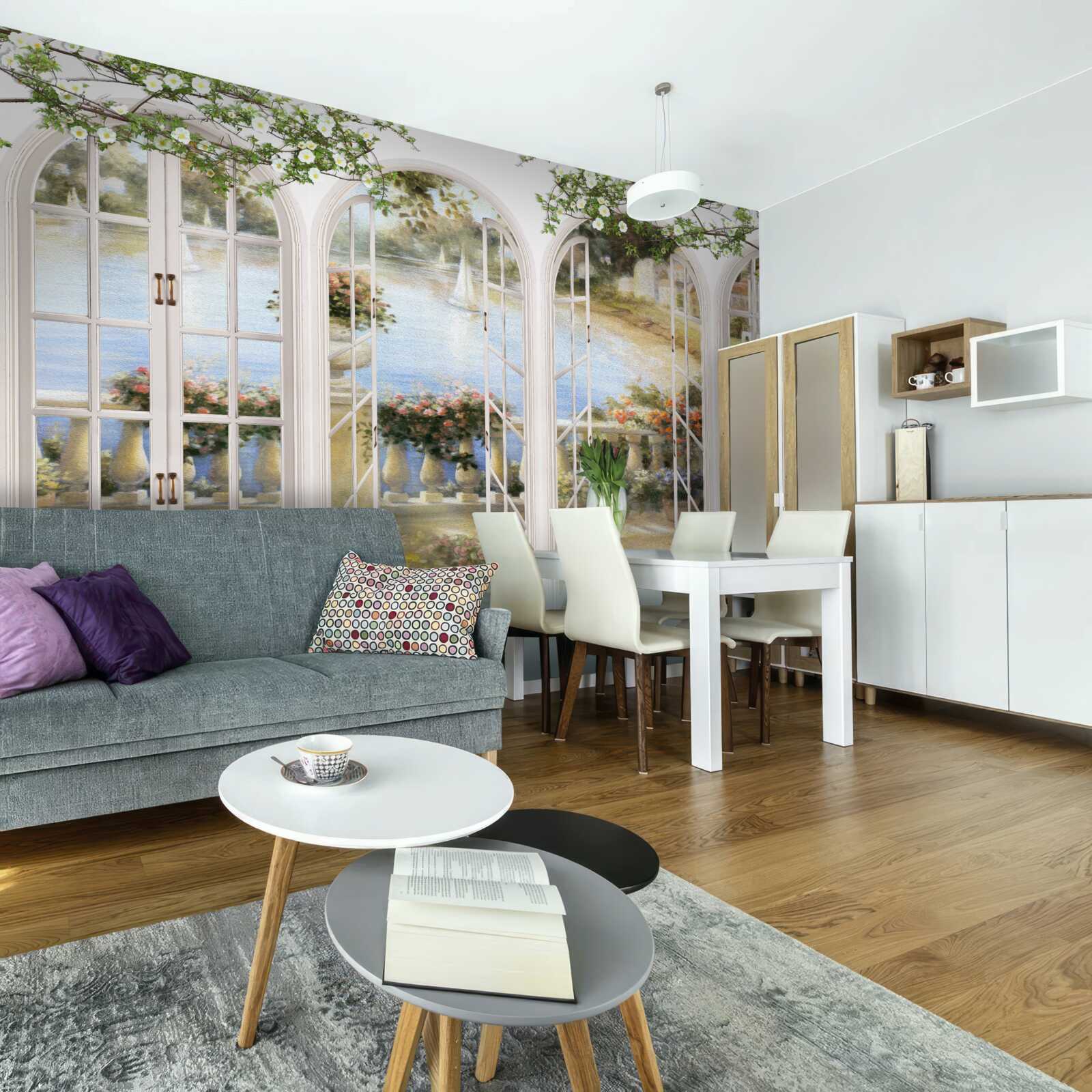 Fototapet vedere la golf de la ferestre