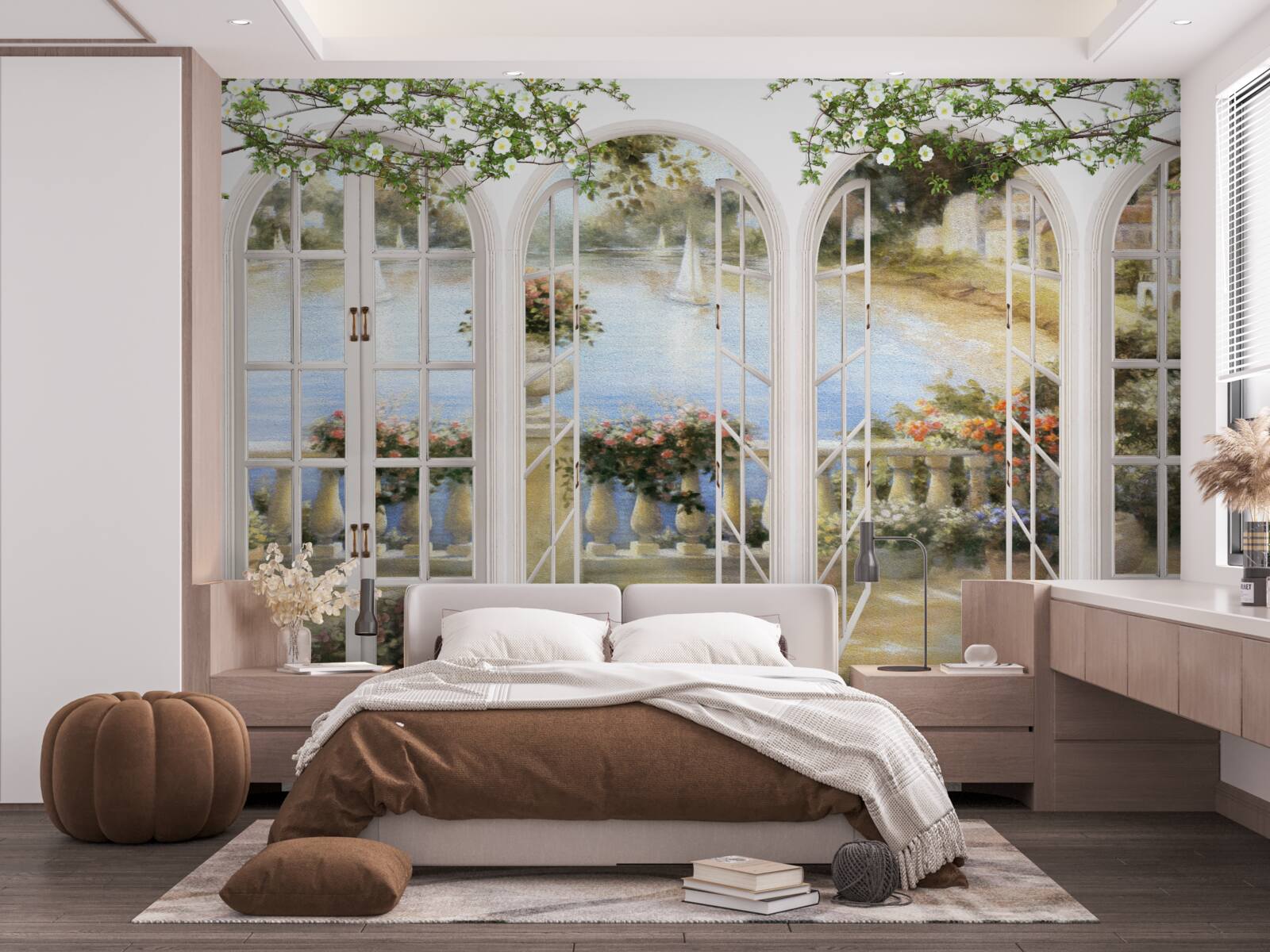 Fototapet vedere la golf de la ferestre