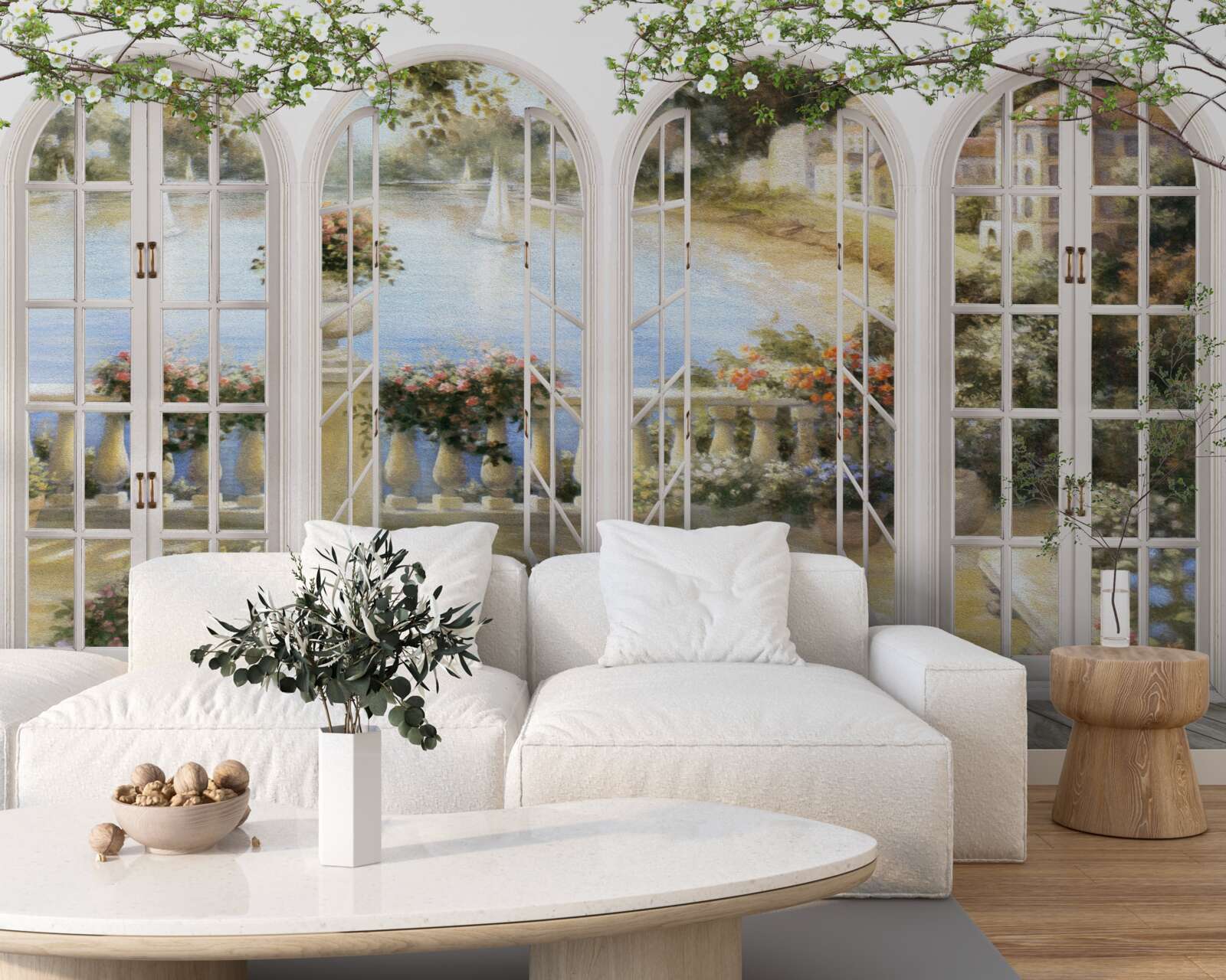 Fototapet vedere la golf de la ferestre