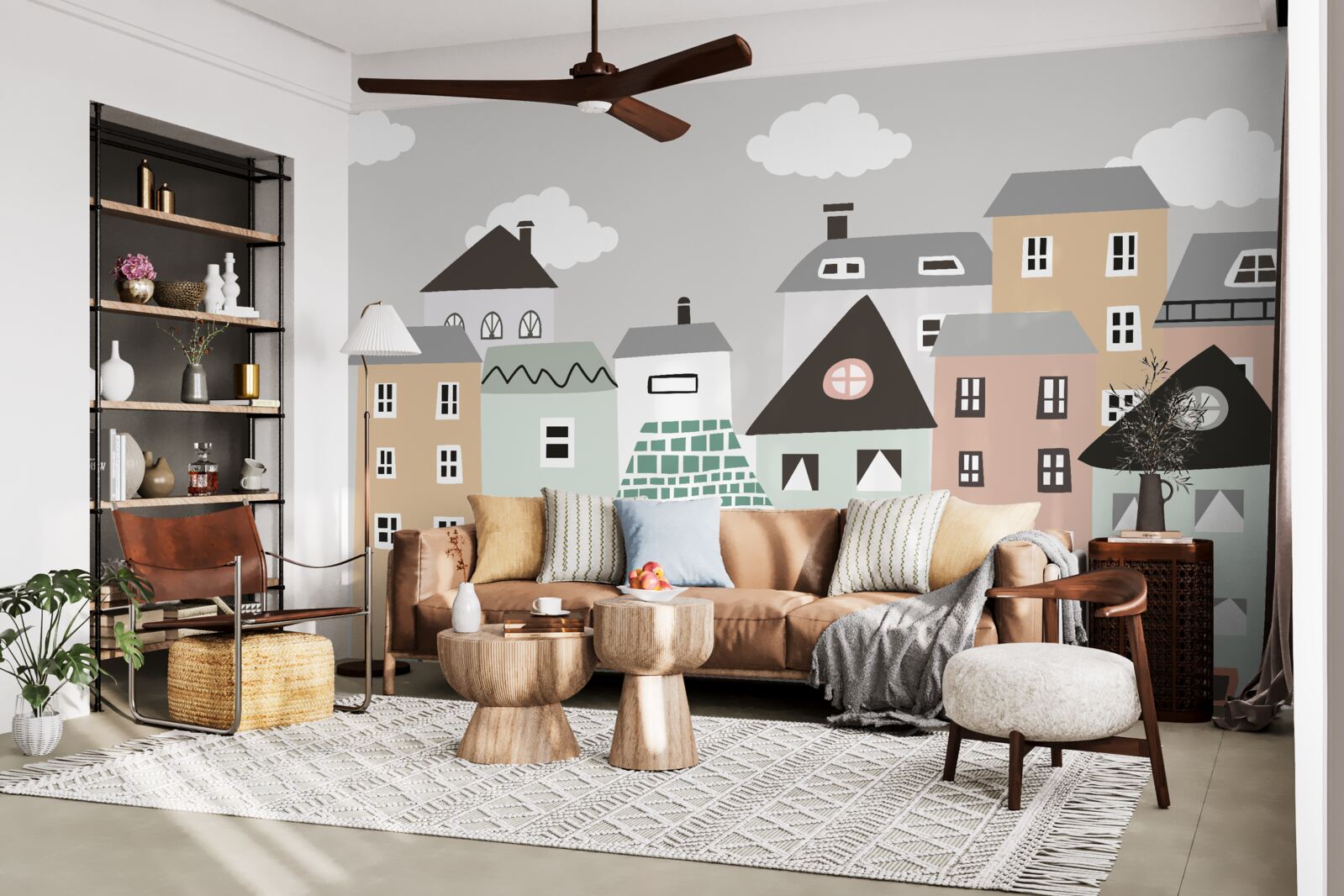 Fototapet clădiri rezidențiale unice