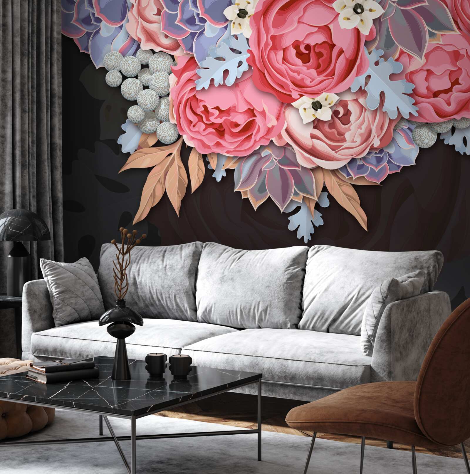 Fototapet compoziție de diferite flori