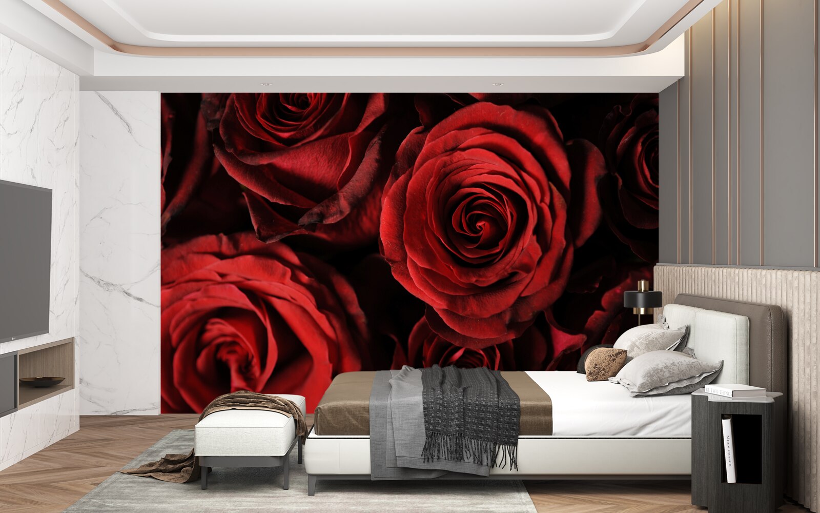 Fototapet trandafirul roșu este întruchiparea frumuseții