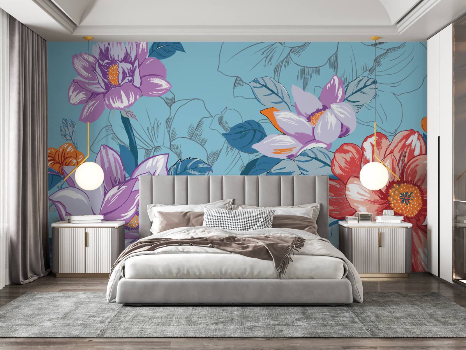 Fototapet Florile de aproape impresionează prin frumusețea lor