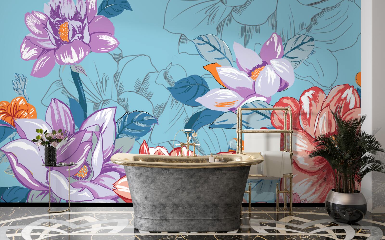 Fototapet Florile de aproape impresionează prin frumusețea lor