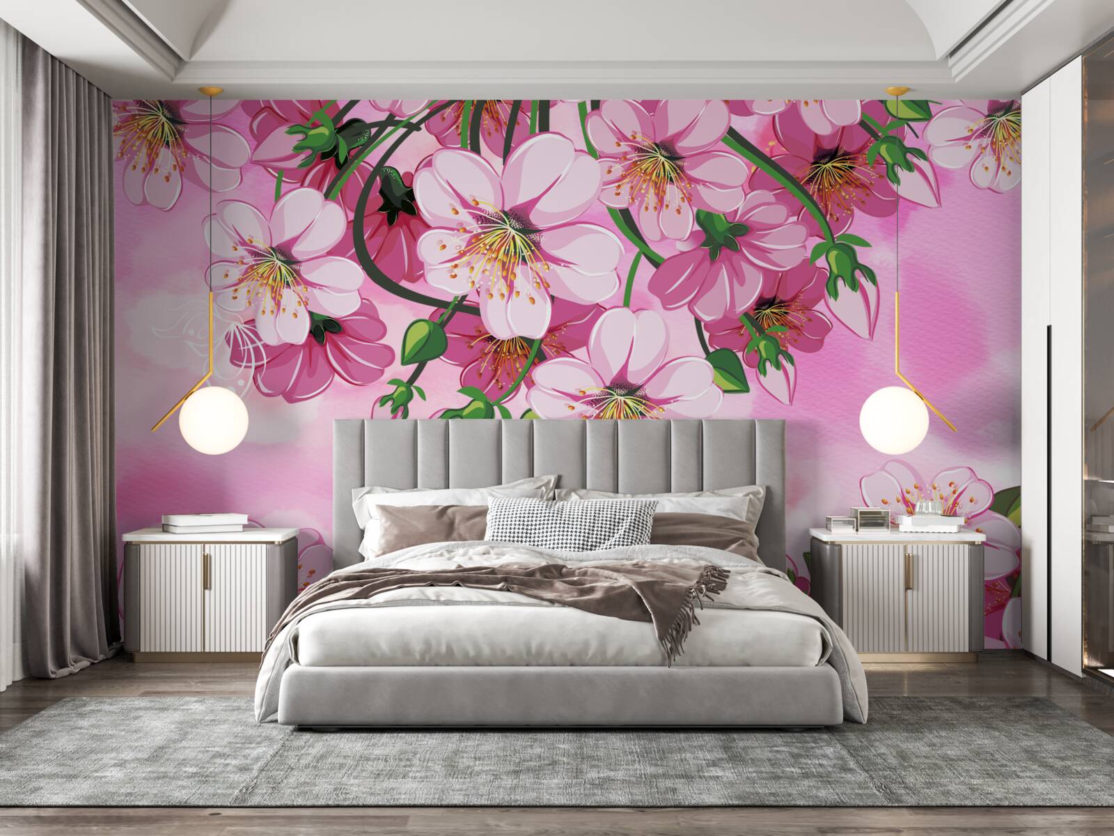 Fototapet Flori de cireș japonez