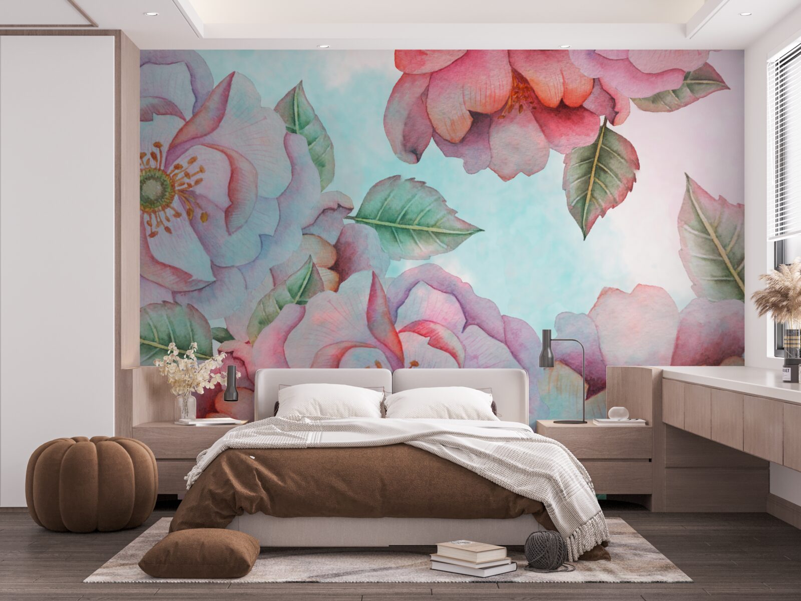 Fototapet floare acuarelă