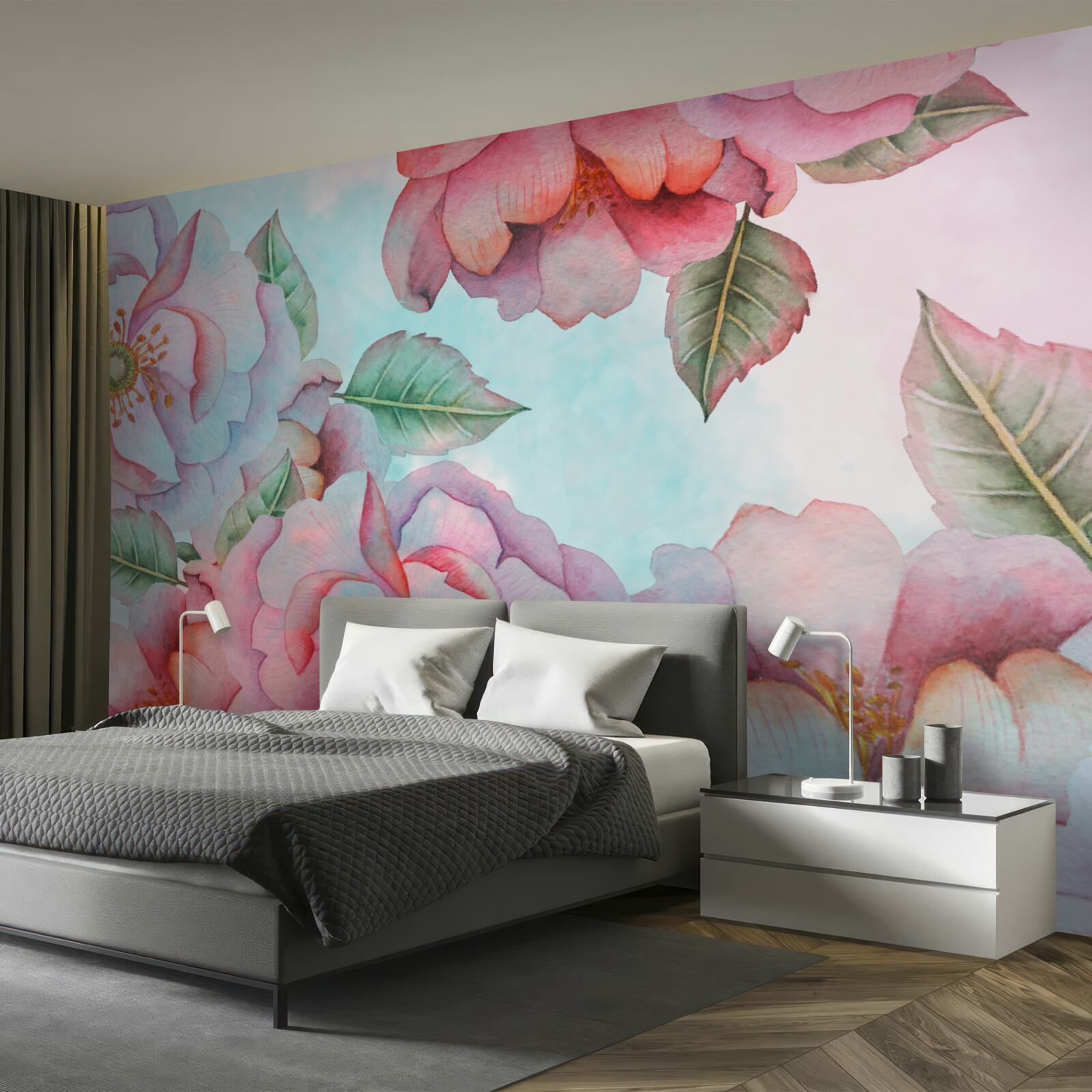 Fototapet floare acuarelă