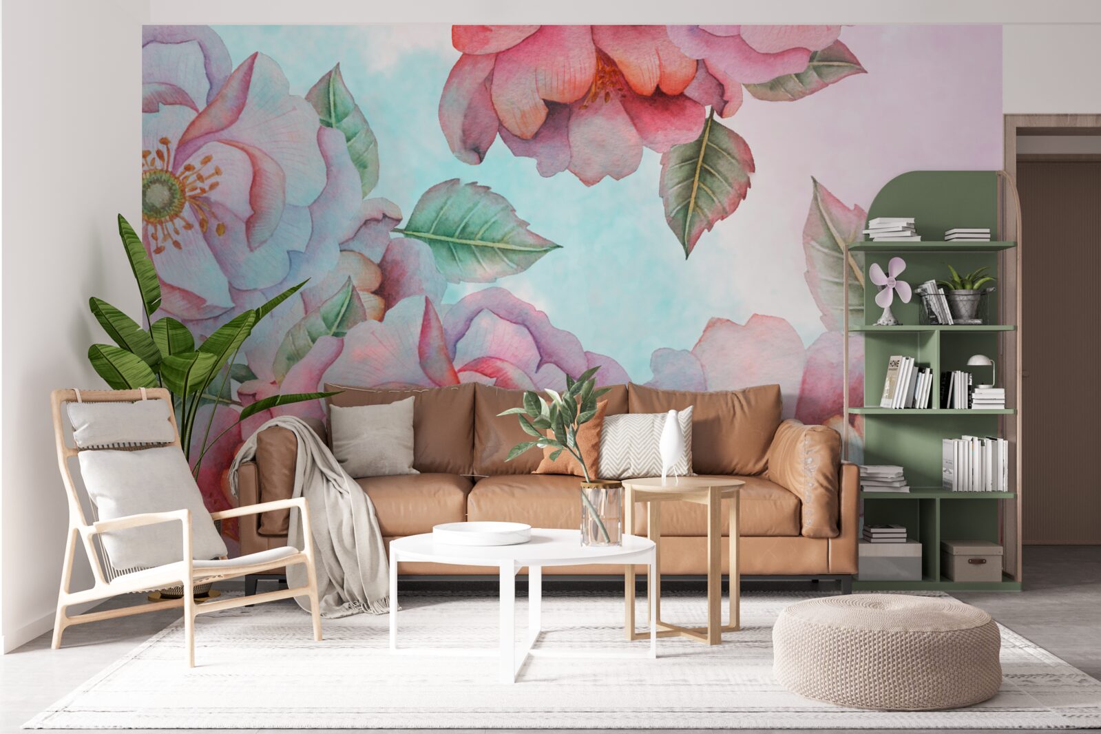 Fototapet floare acuarelă