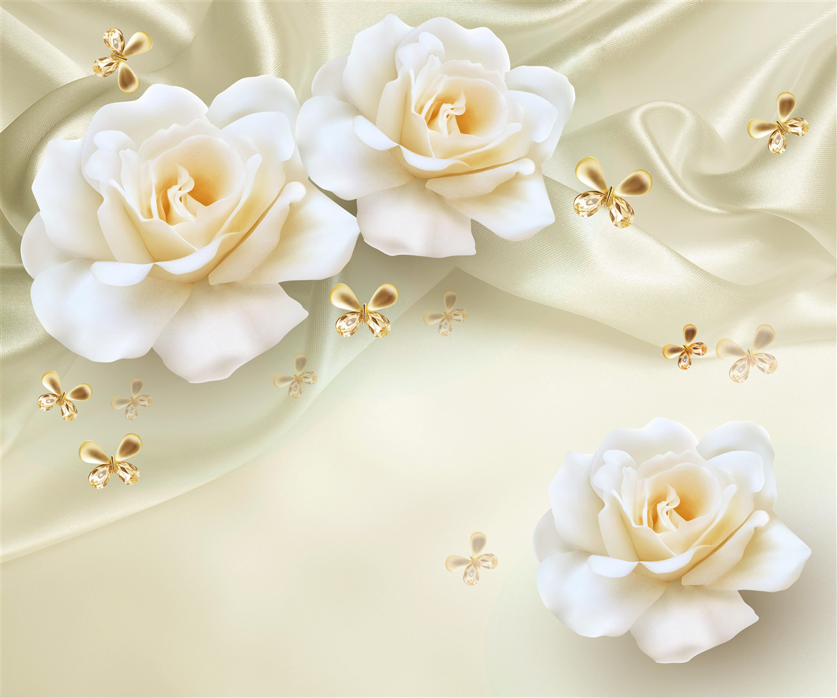 Fototapet trandafiri de mătase căldură