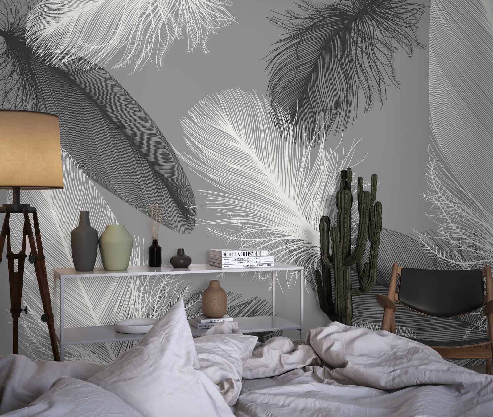 Fototapet farfurii argintii și ușoare pufoase