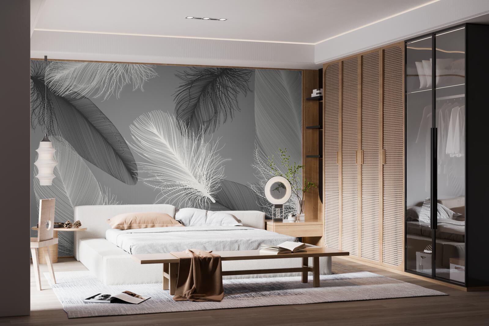 Fototapet farfurii argintii și ușoare pufoase