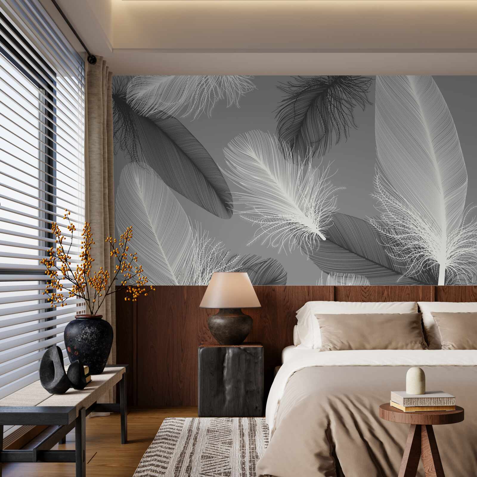 Fototapet farfurii argintii și ușoare pufoase