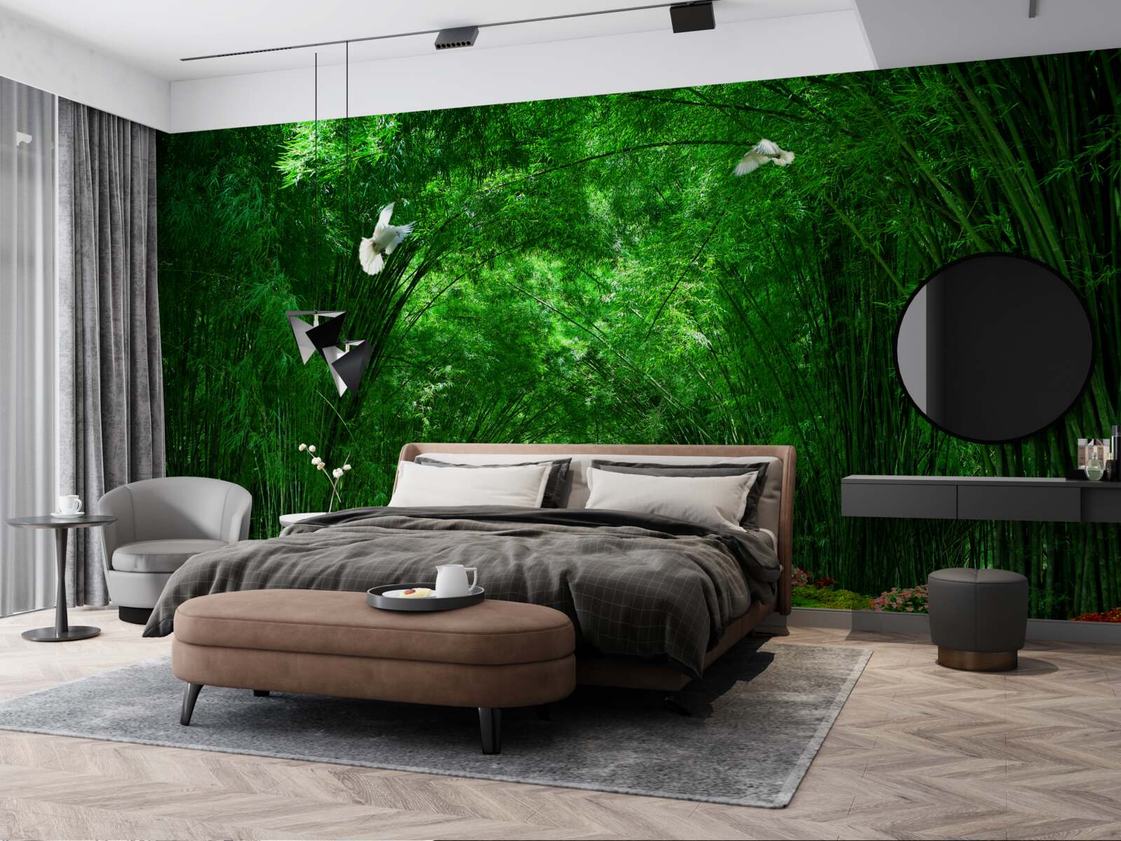 Fototapet Cale prin tunelul format de vârfurile copacilor