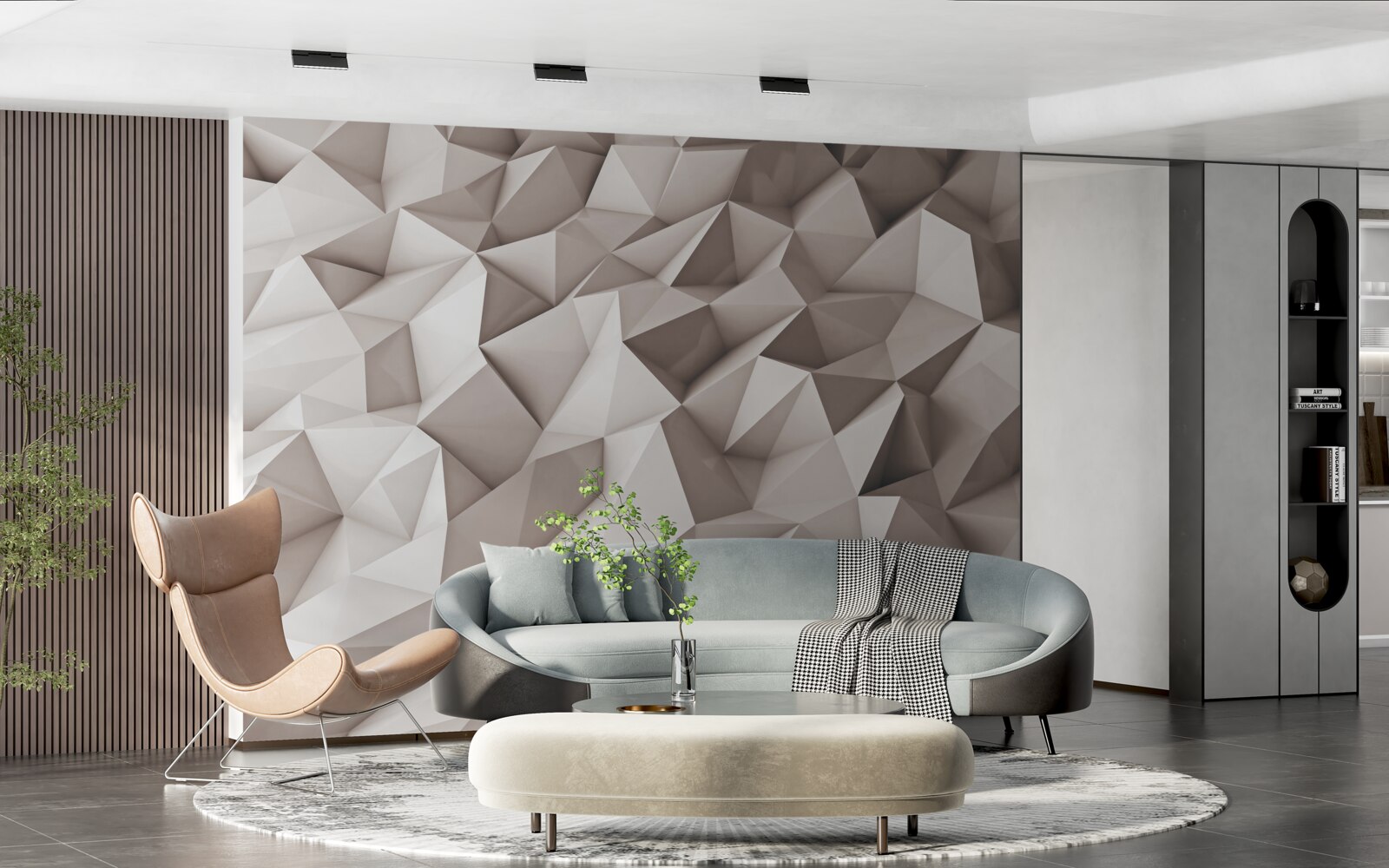 Fototapet modelarea 3D a formelor abstracte