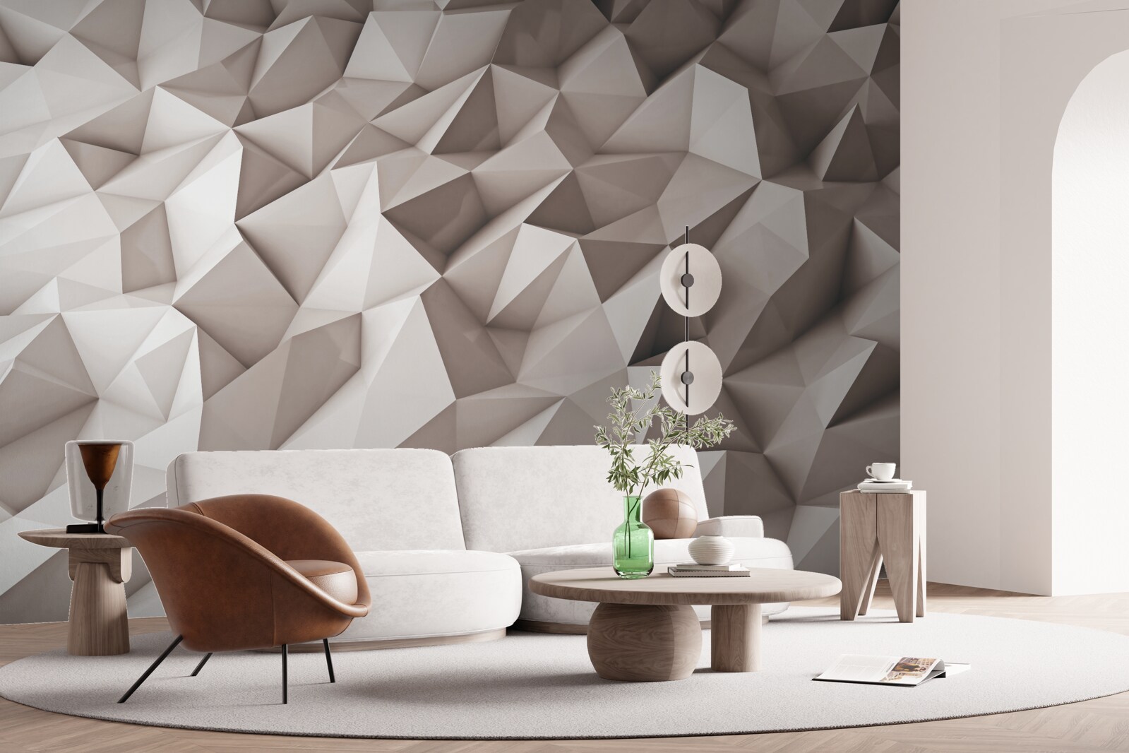 Fototapet modelarea 3D a formelor abstracte