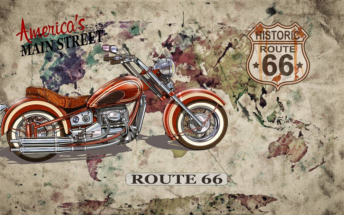 Fototapet motocicletă elegantă din America