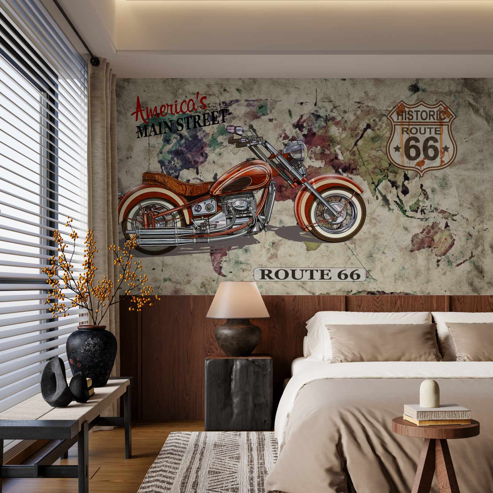 Fototapet motocicletă elegantă din America