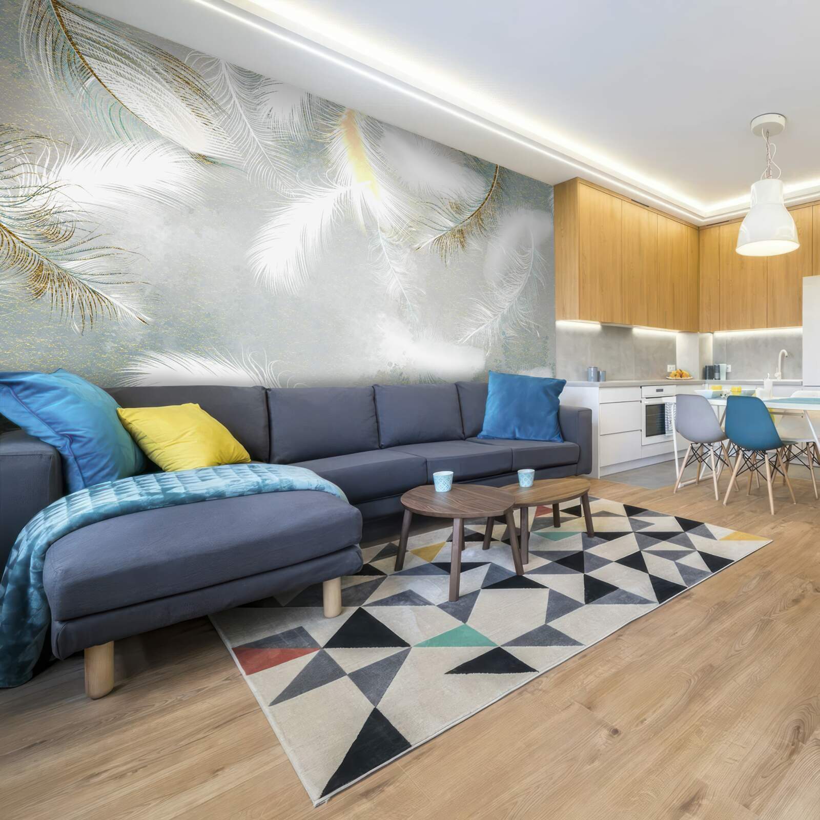 Fototapet pene în fundal