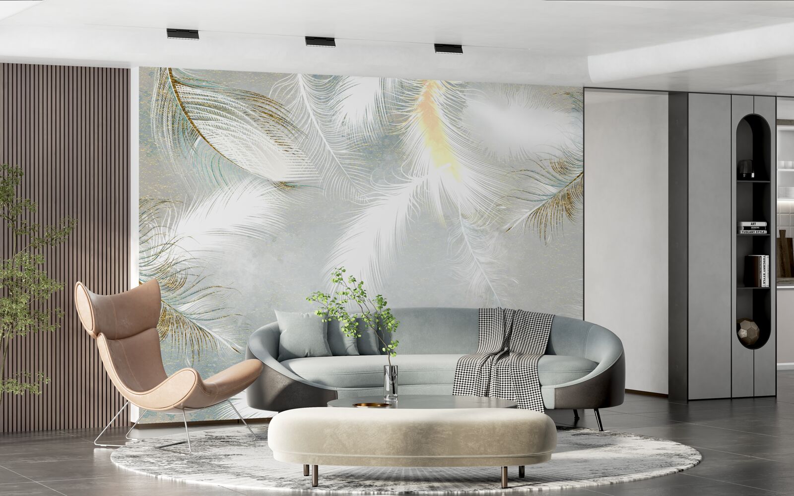 Fototapet pene în fundal