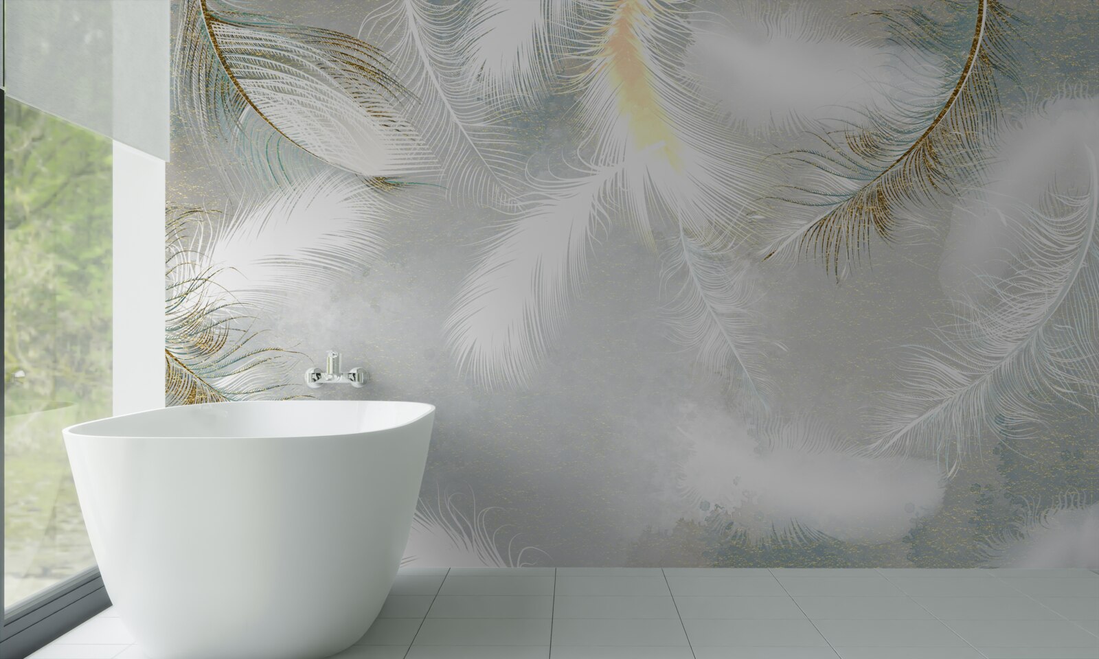 Fototapet pene în fundal