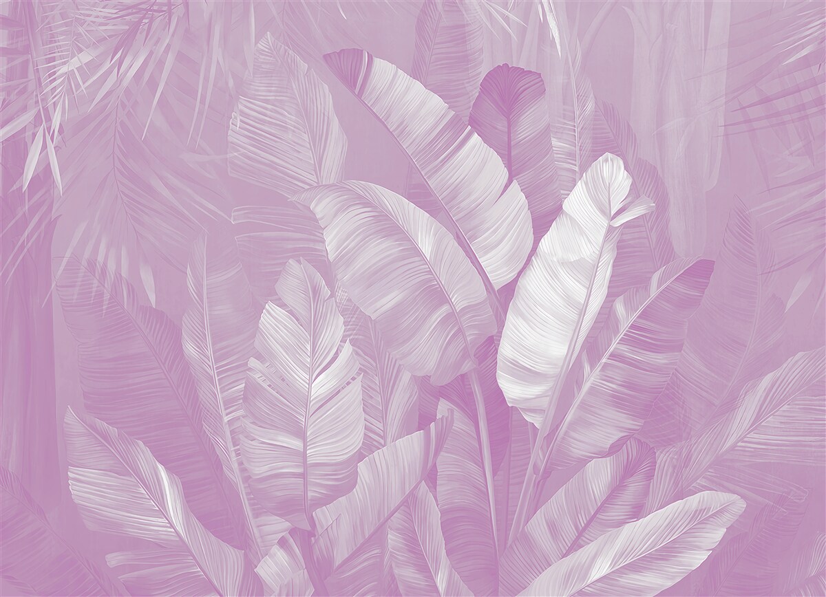 Fototapet combinație de frunze de liliac