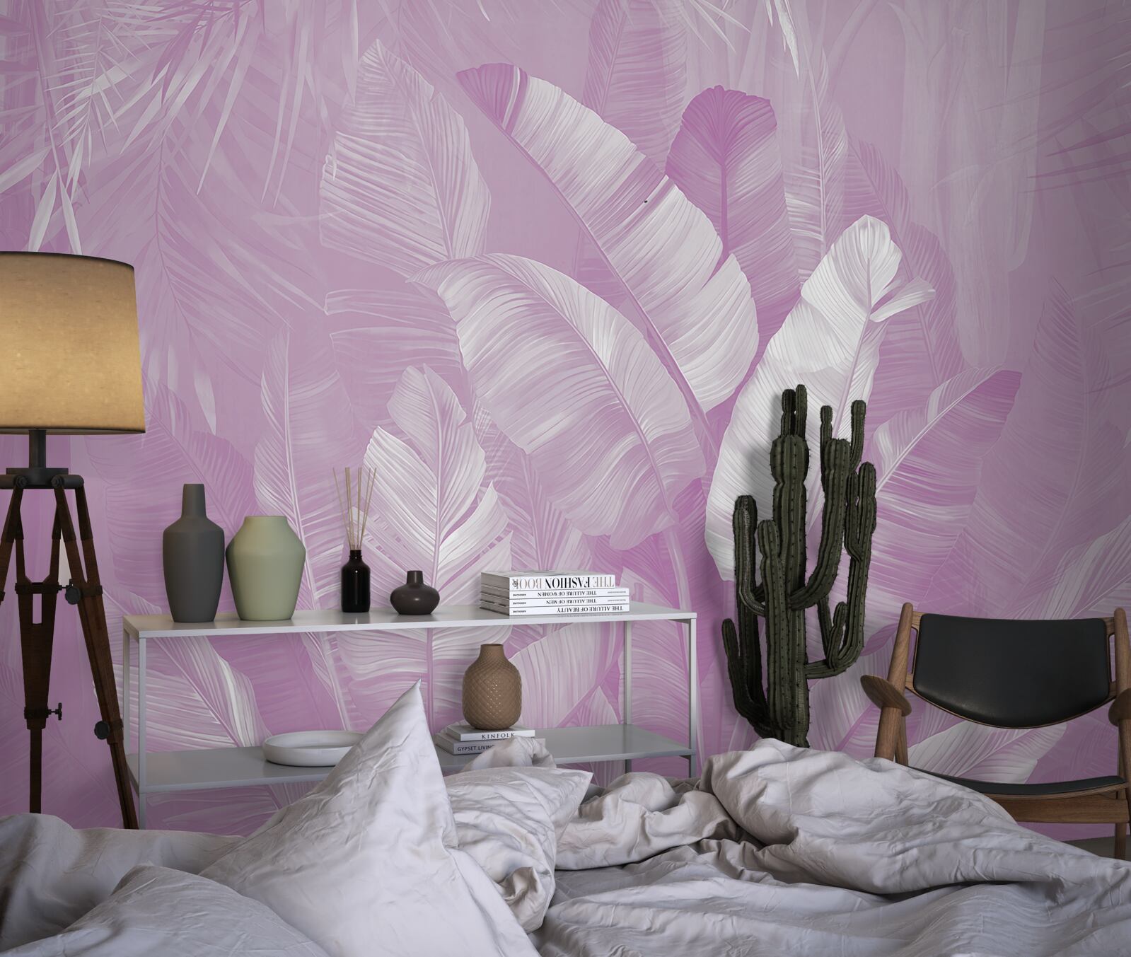 Fototapet combinație de frunze de liliac