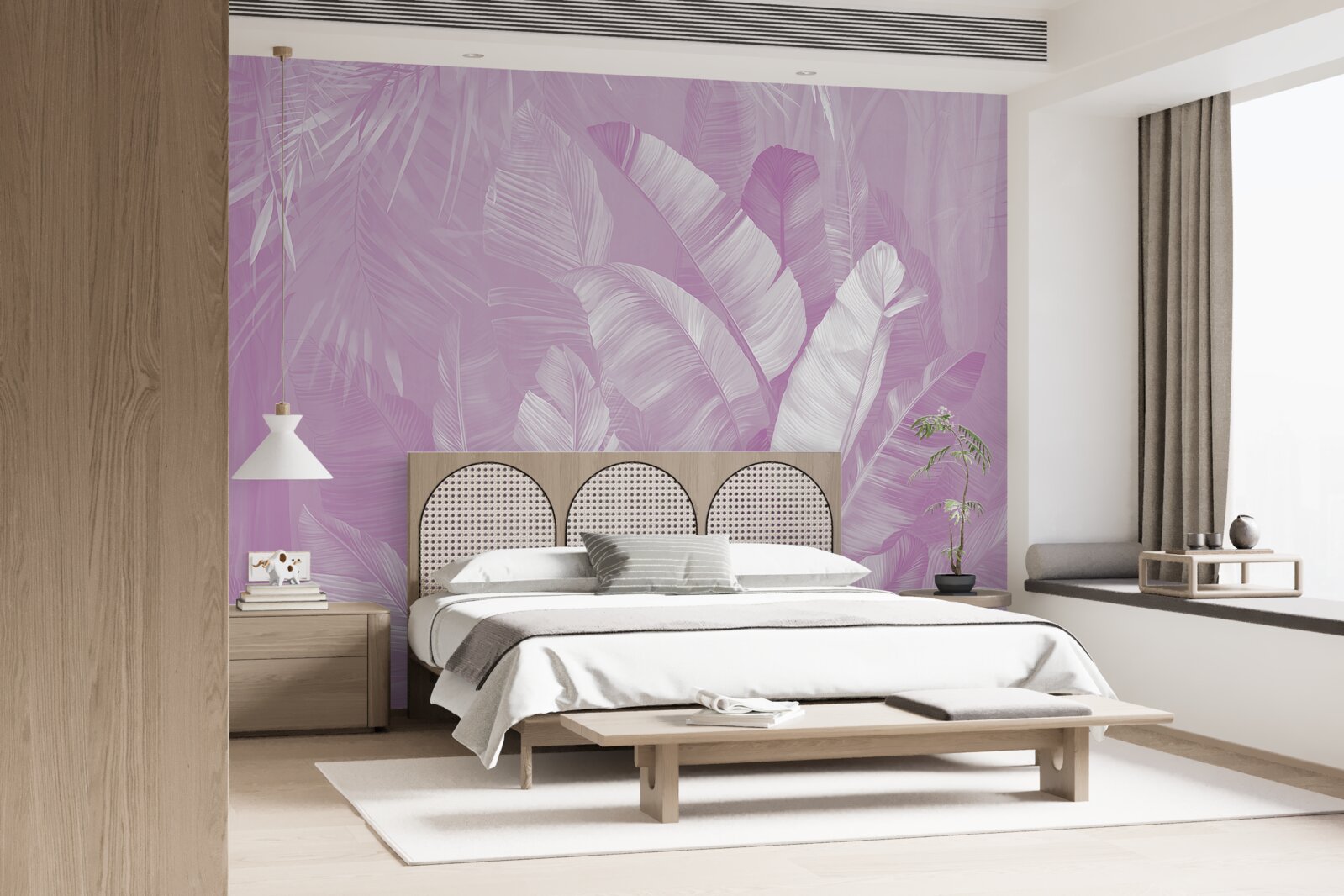 Fototapet combinație de frunze de liliac