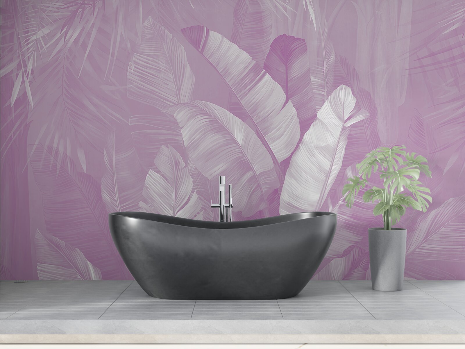 Fototapet combinație de frunze de liliac