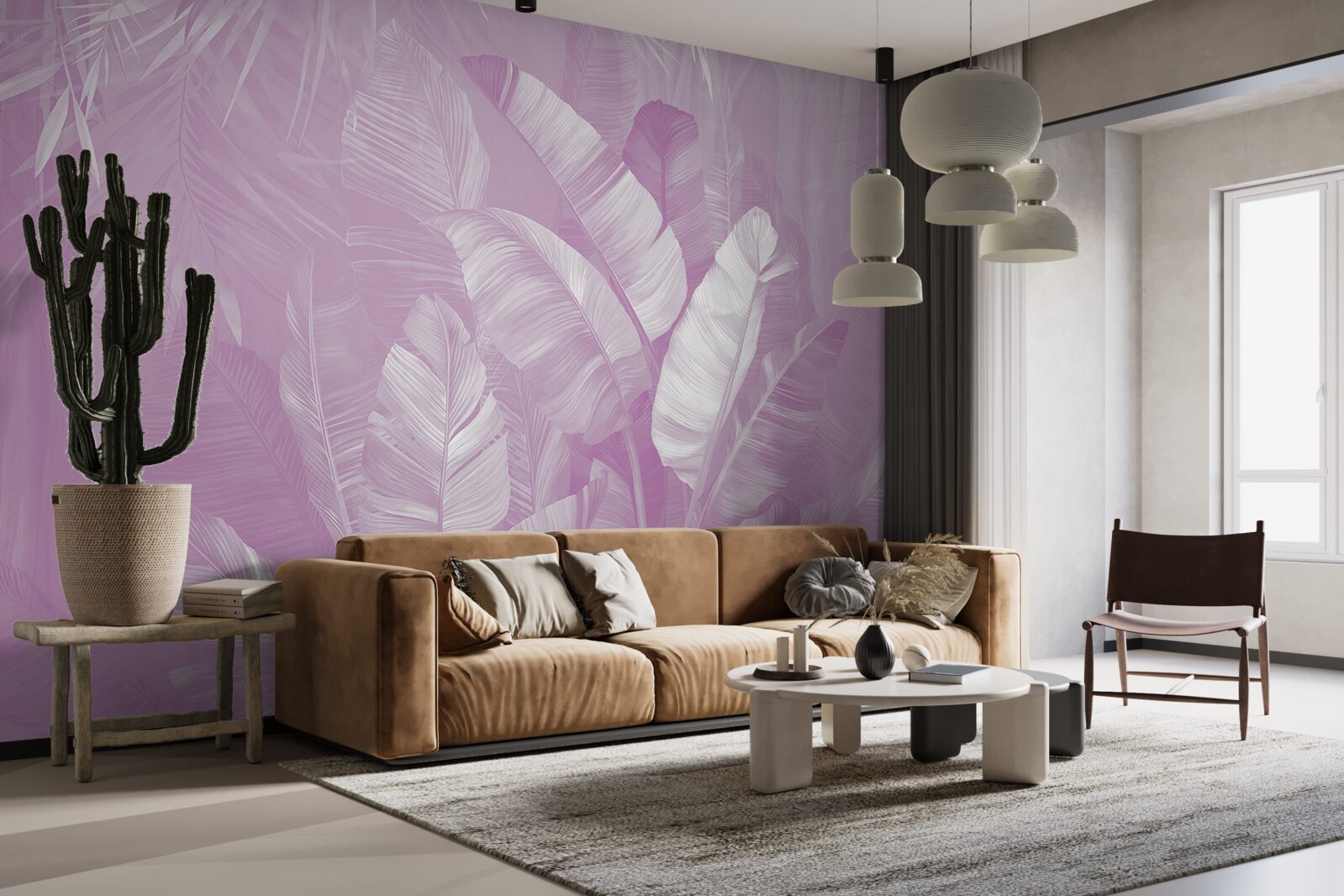 Fototapet combinație de frunze de liliac