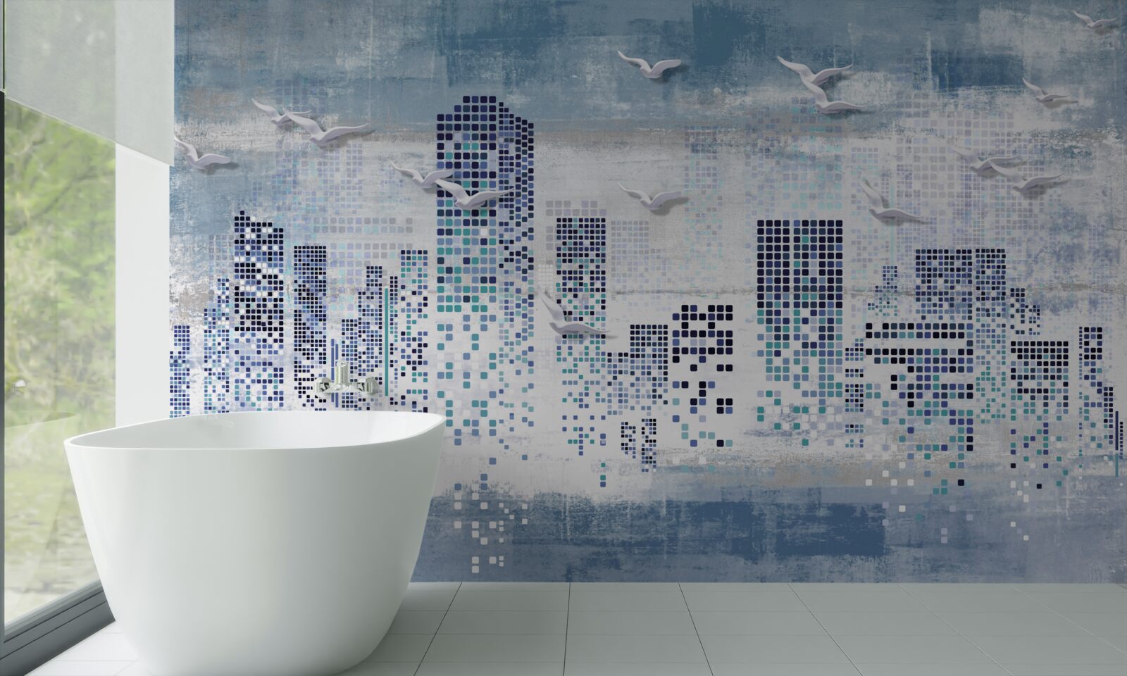 Fototapet new york pixelat