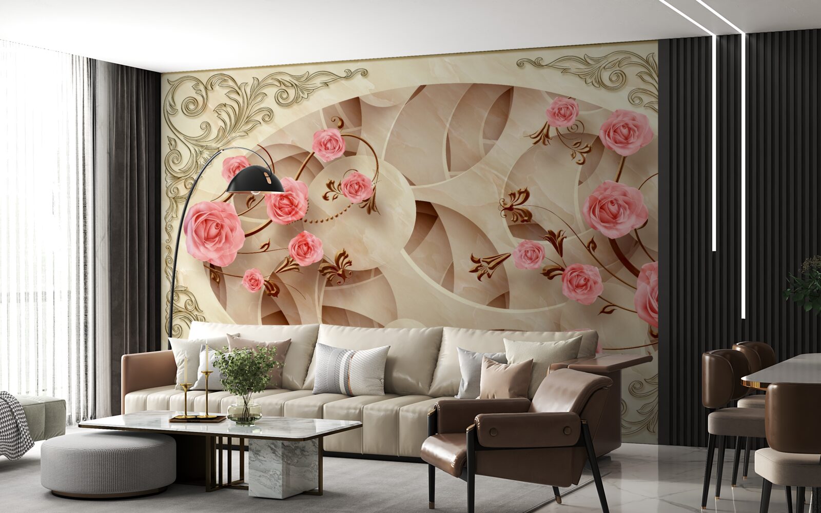 Fototapet mugurii de trandafir au răsărit