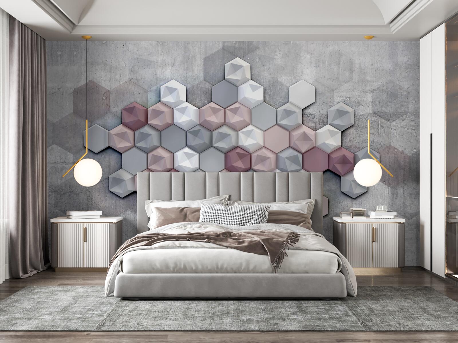 Fototapet structură celulară formată din pentagoni