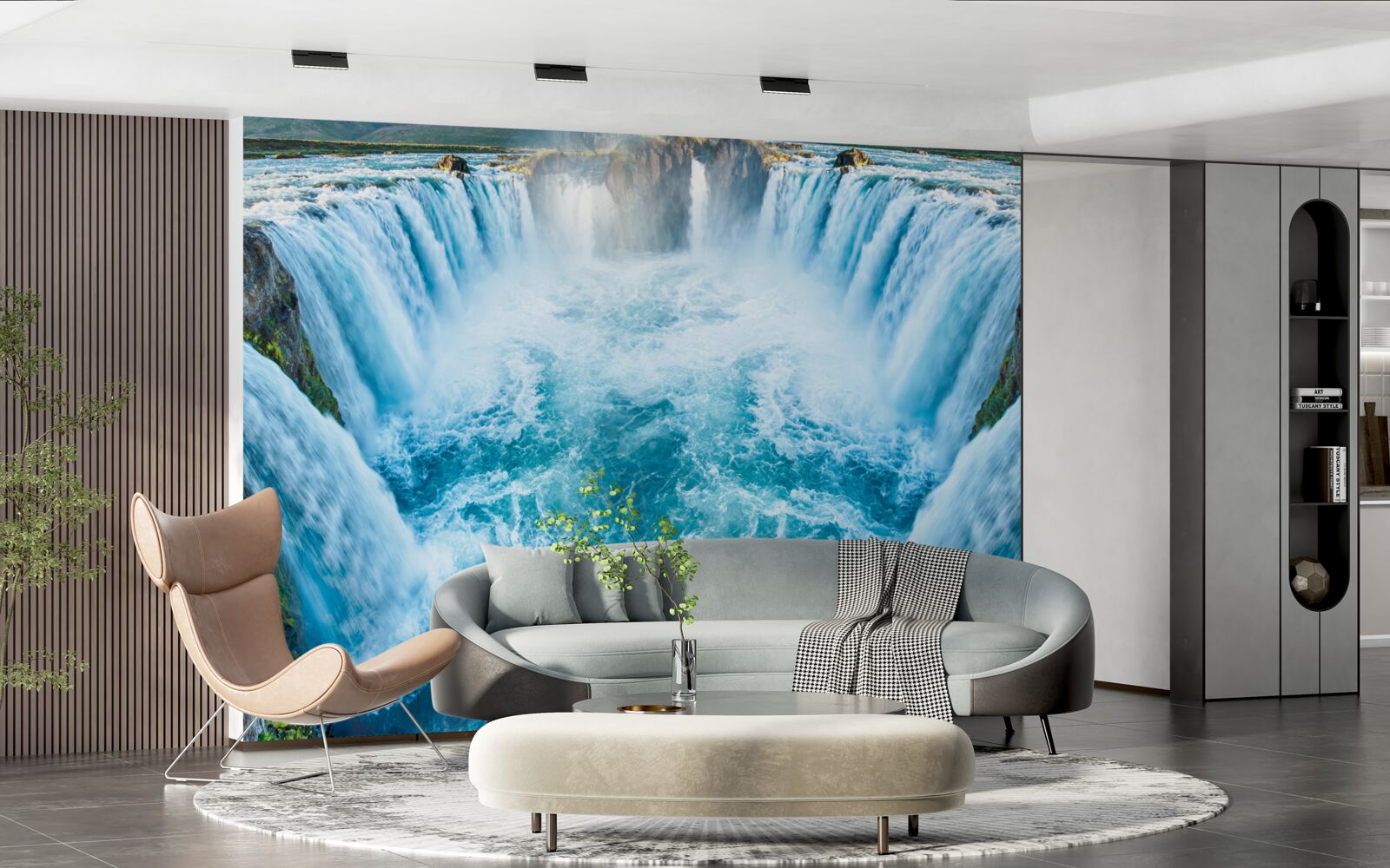 Fototapet o serie de cascade care se varsă în râu