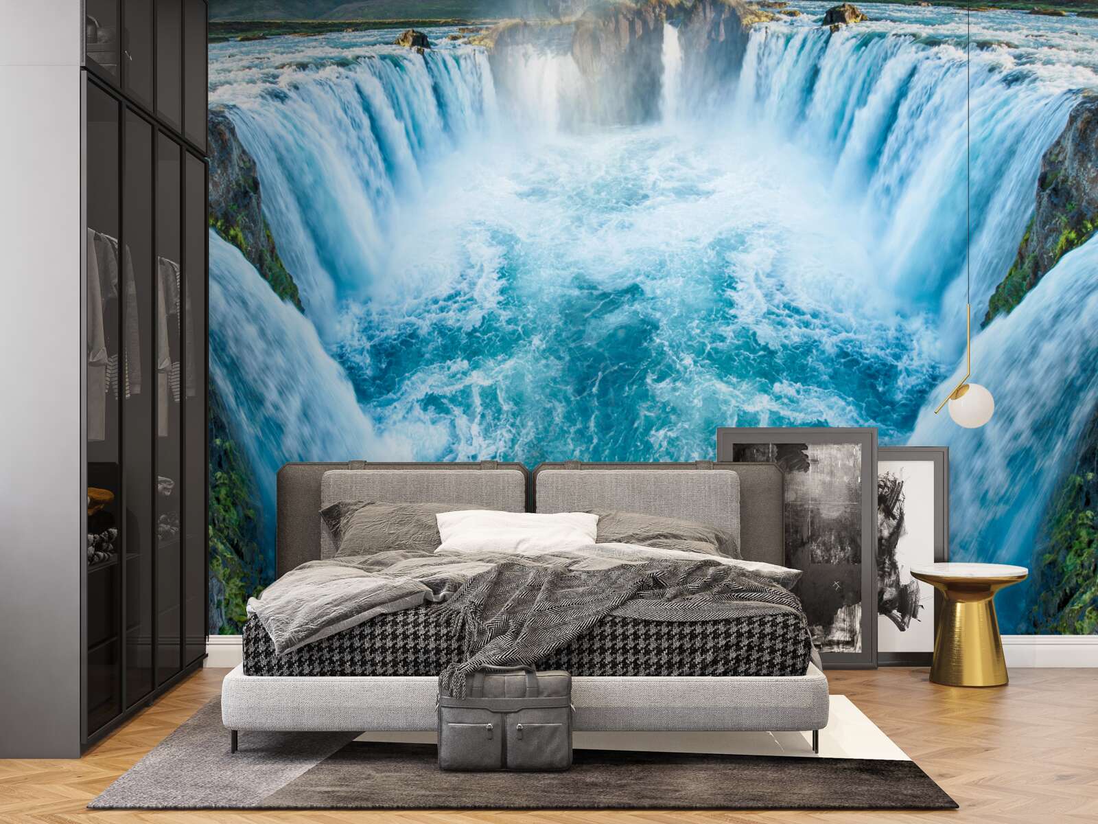 Fototapet o serie de cascade care se varsă în râu