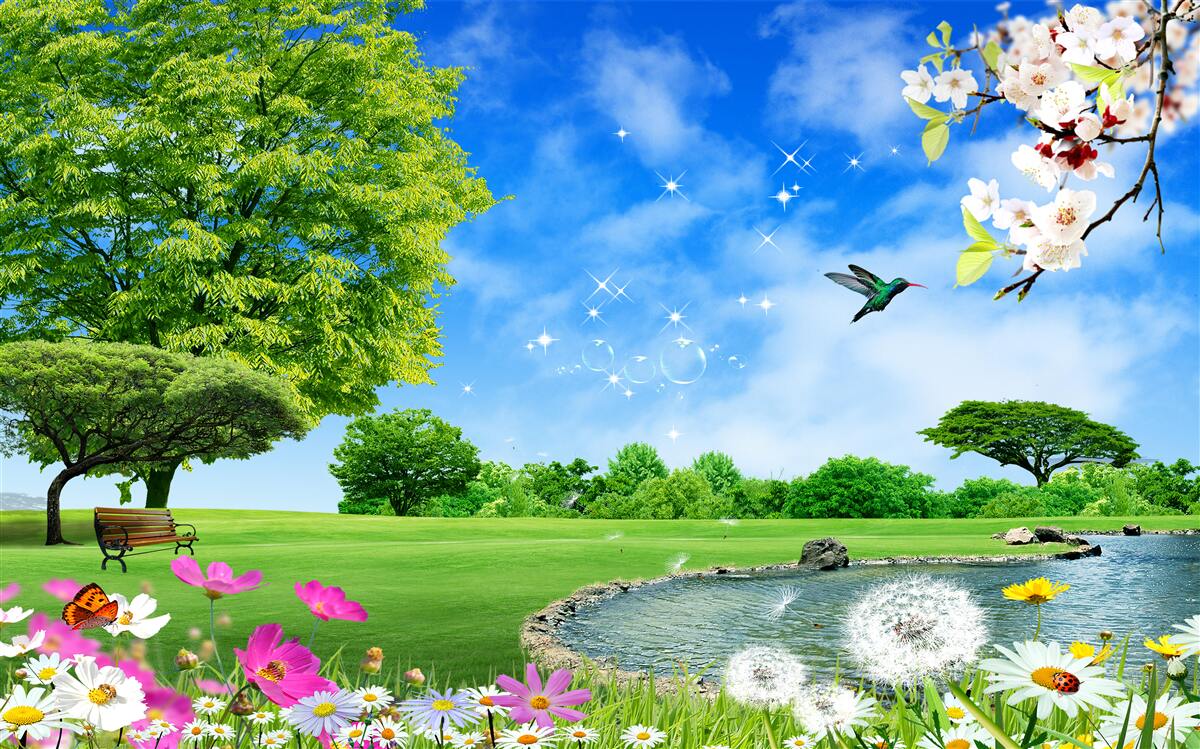 Fototapet vedere panoramică uluitoare peste vară