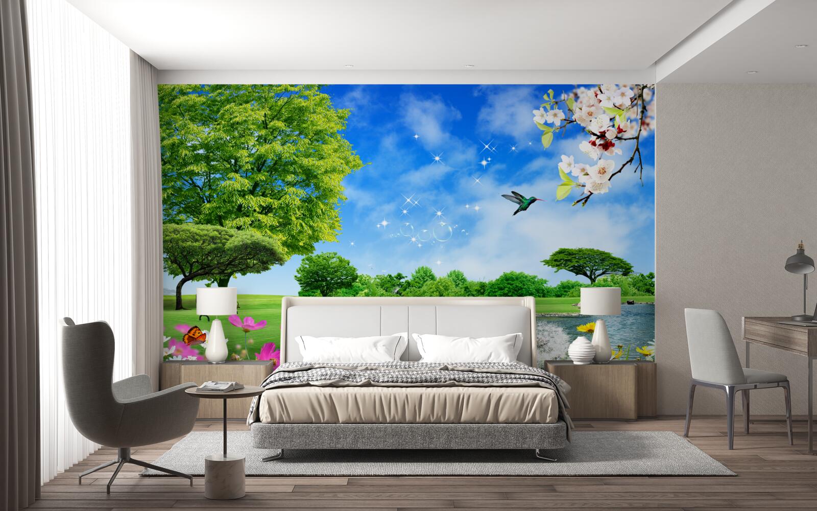 Fototapet vedere panoramică uluitoare peste vară