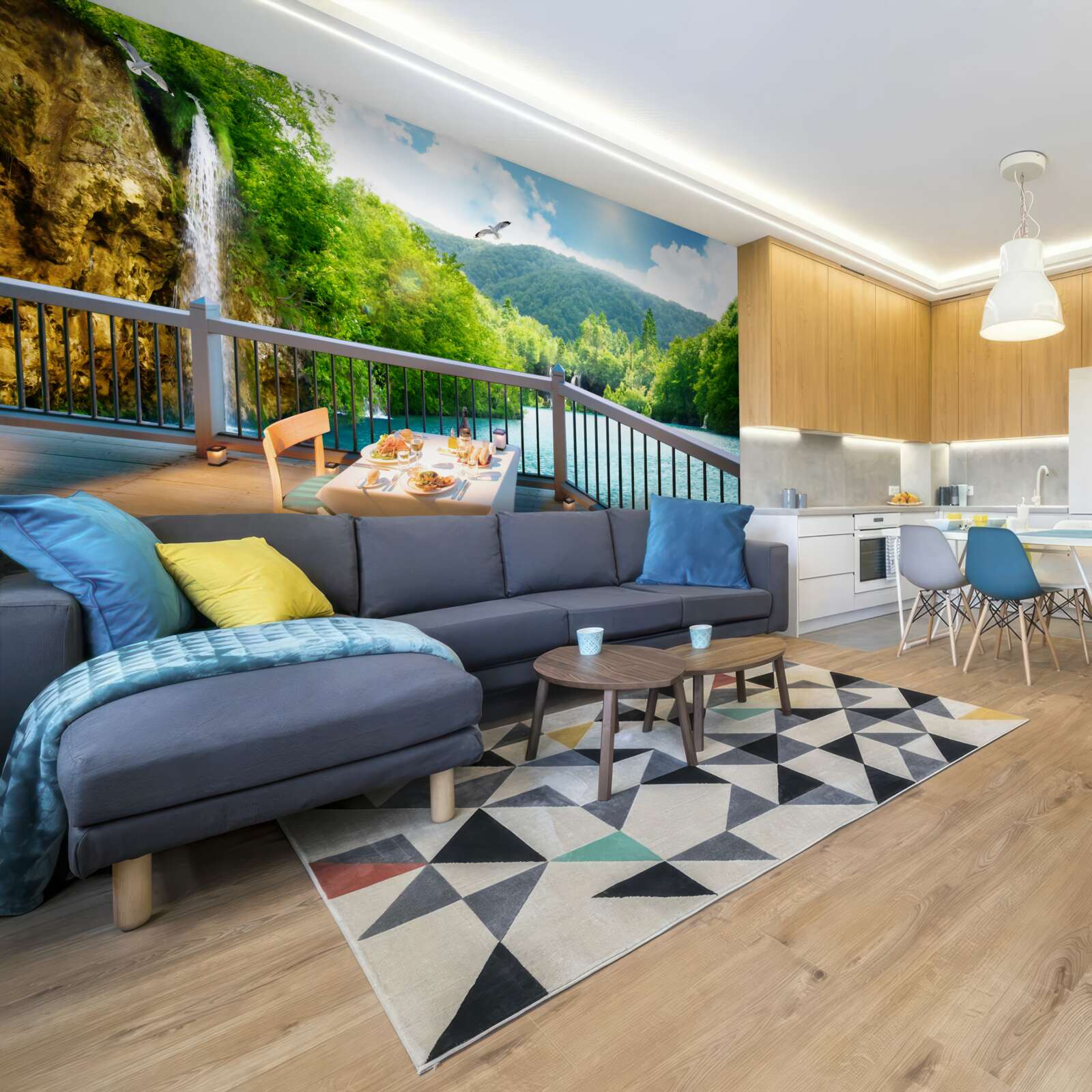 Fototapet Mic dejun cu peisaje uimitoare