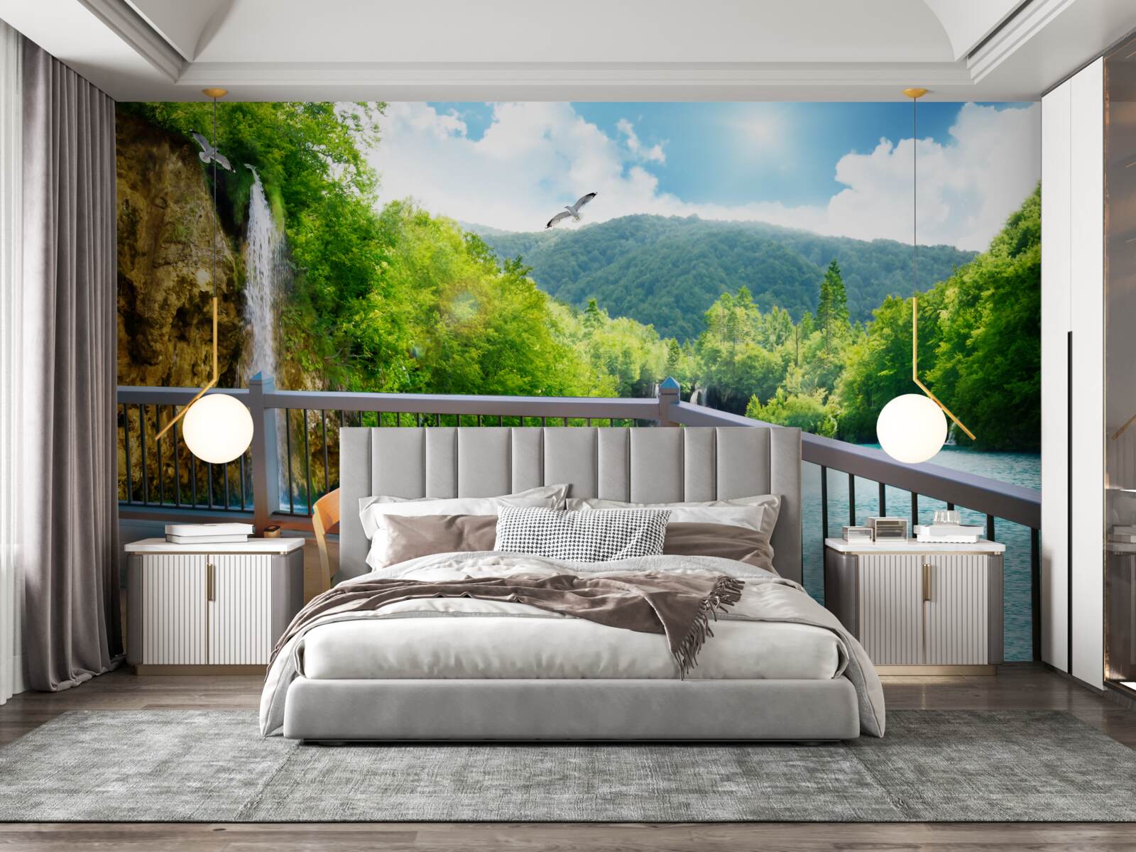 Fototapet Mic dejun cu peisaje uimitoare