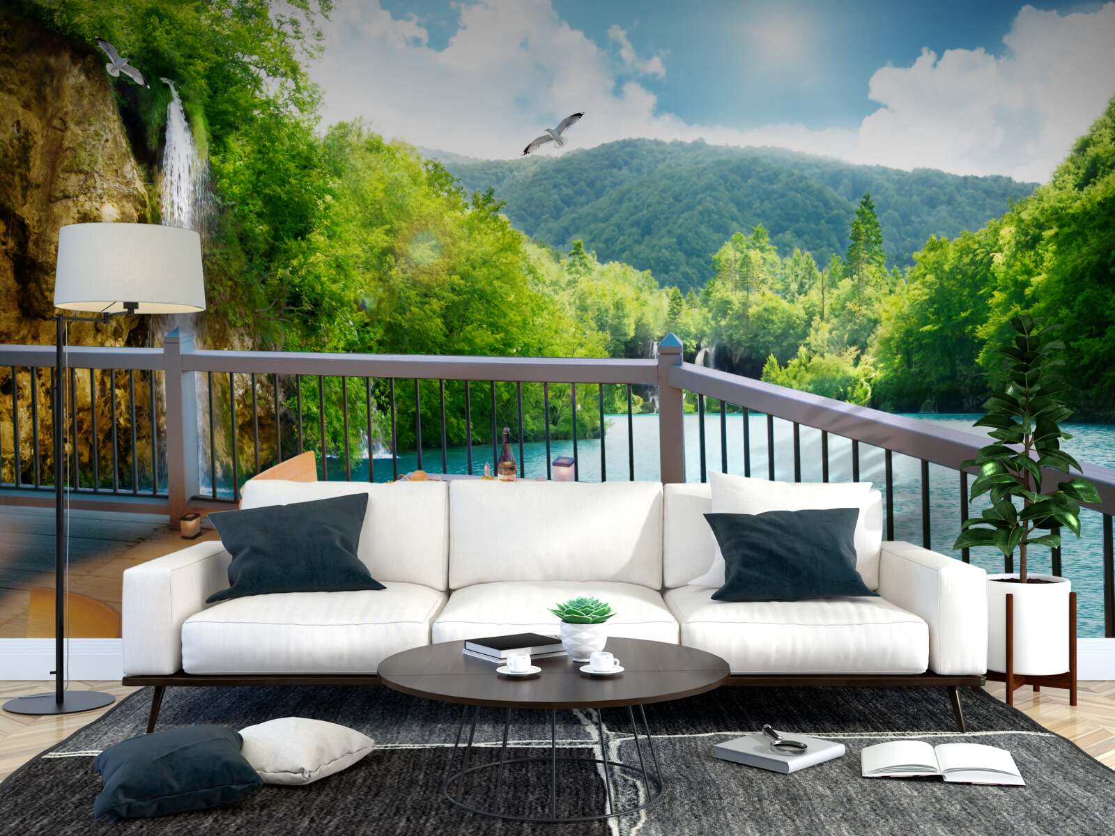 Fototapet Mic dejun cu peisaje uimitoare