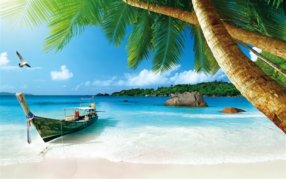 Fototapet chei pe o insulă la malul mării