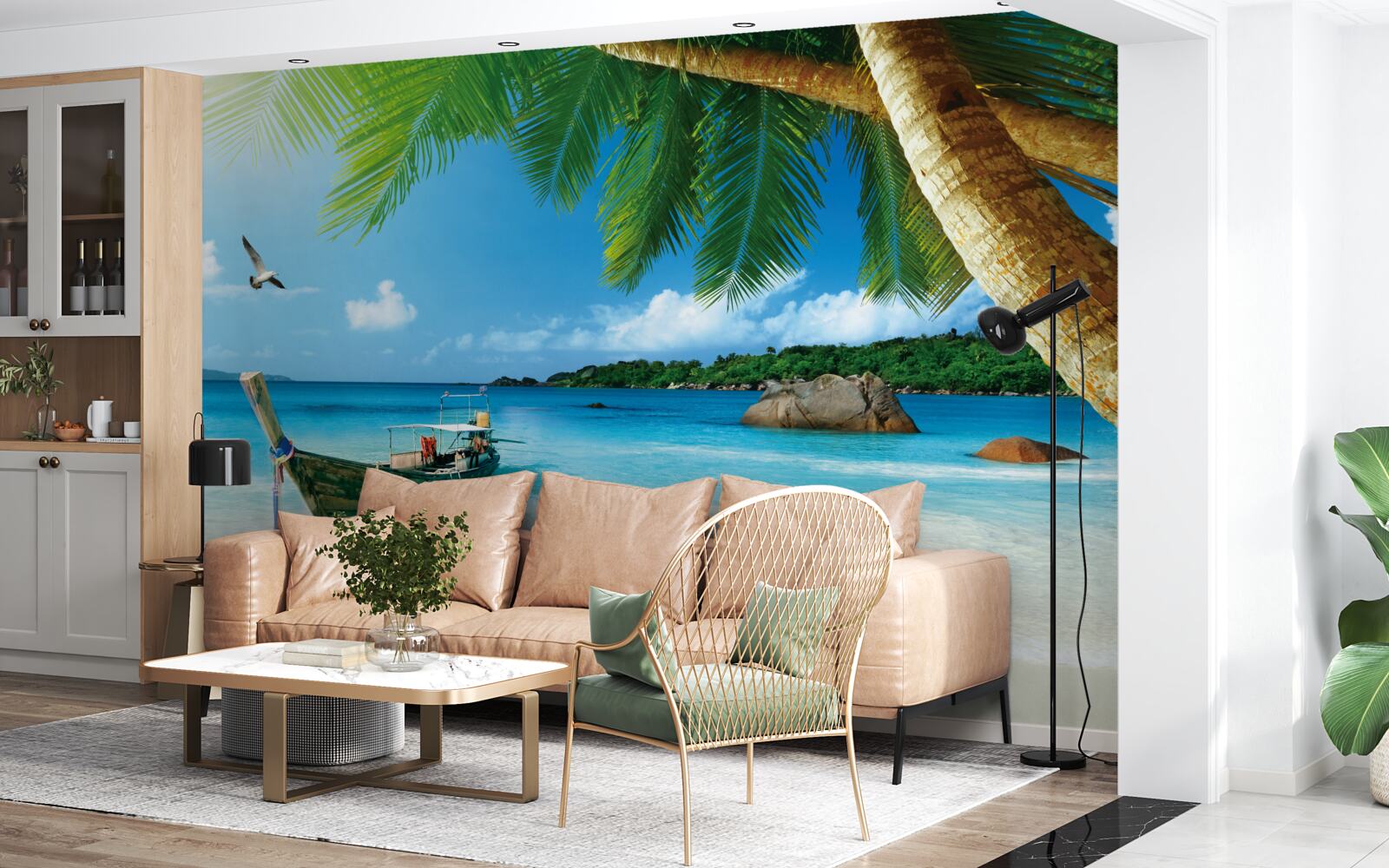 Fototapet chei pe o insulă la malul mării