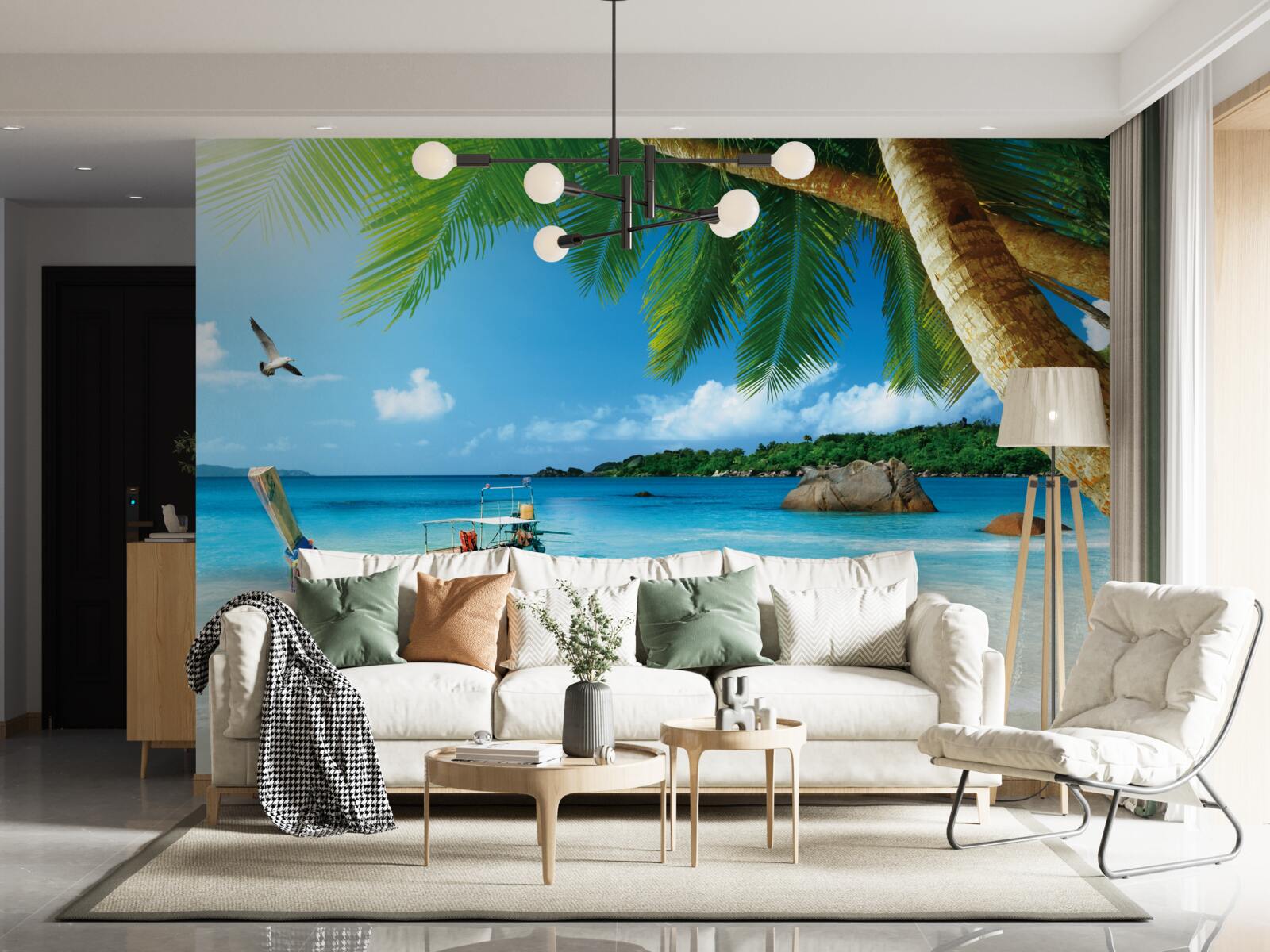 Fototapet chei pe o insulă la malul mării