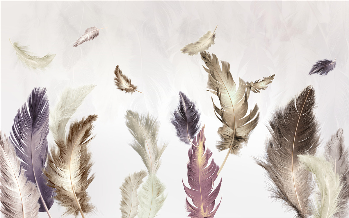 Fototapet tonuri cremoase de pană