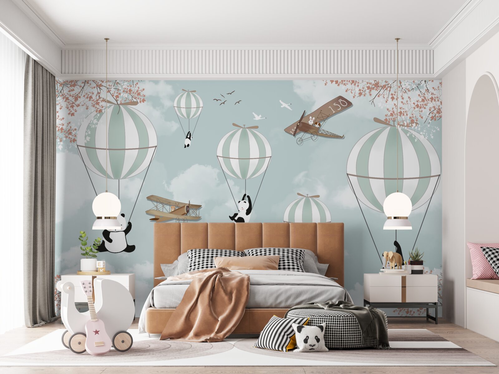 Fototapet baloane cu pandas