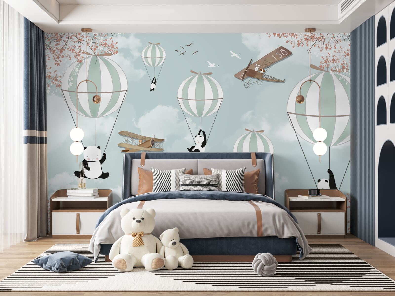 Fototapet baloane cu pandas