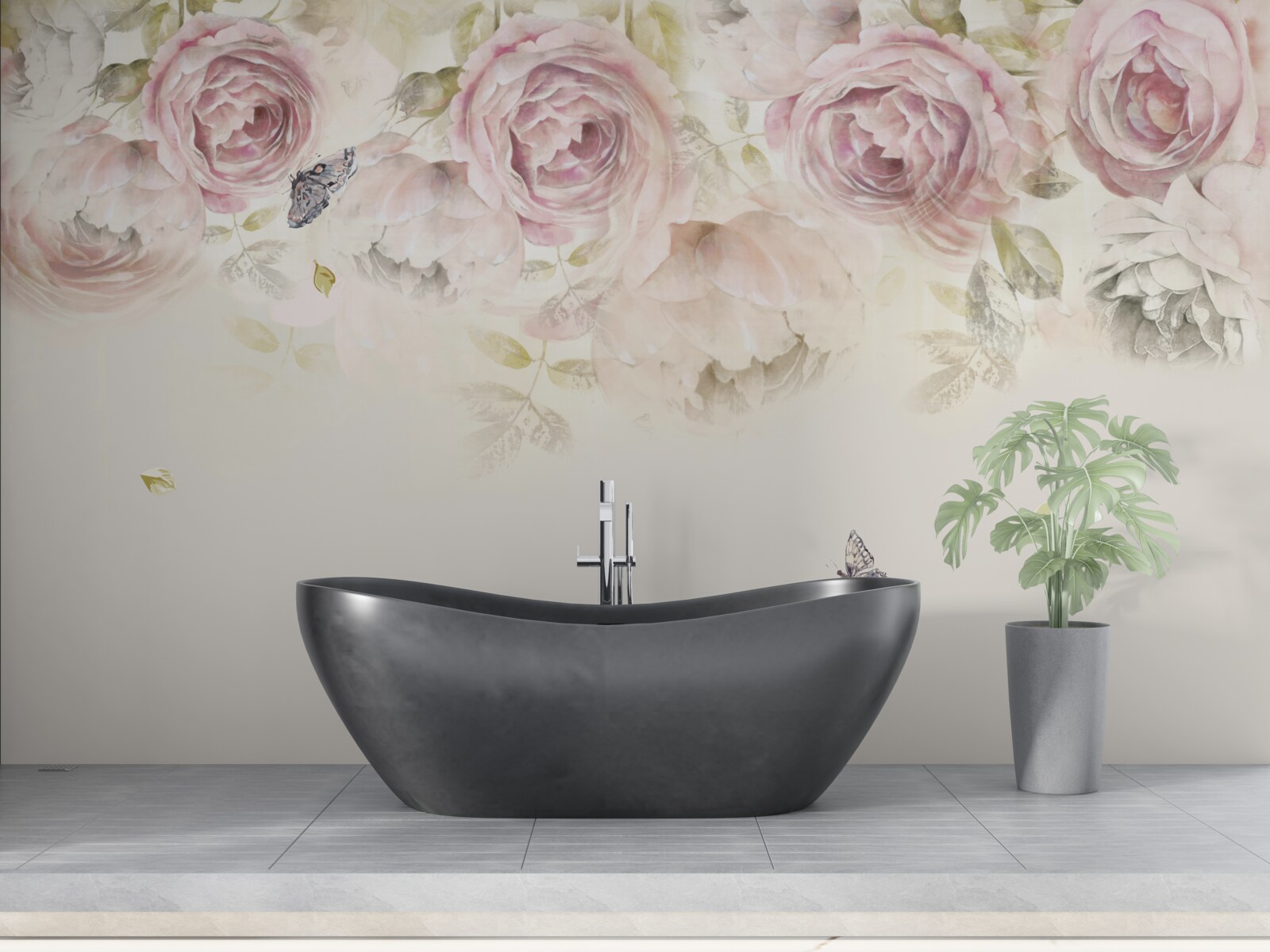 Fototapet coroană de trandafiri abundenți