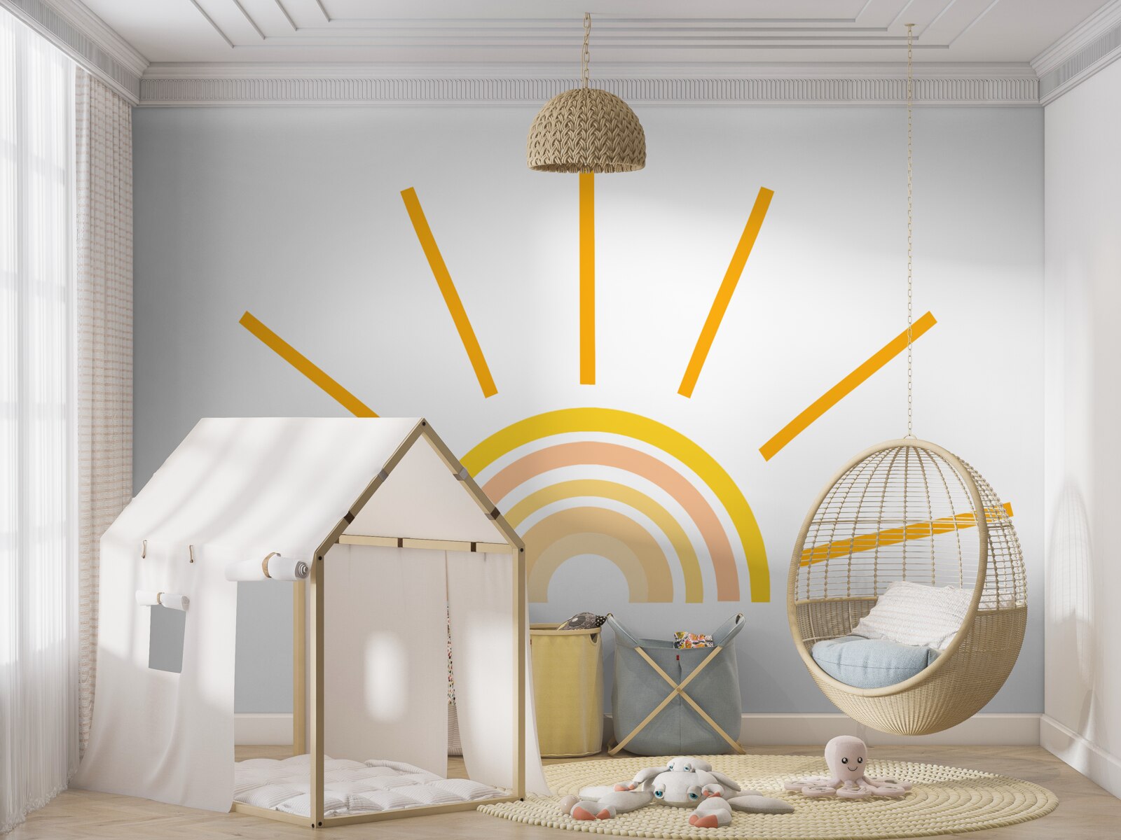 Fototapet imagine abstractă a soarelui